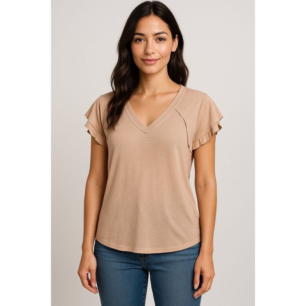 POL Tan Short Sleeve Tee